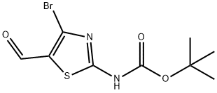 Carbamic  acid,  N-(4-bromo-5-formyl-2-thiazolyl)-,  1,1-dimethylethyl  ester Struktur