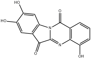 Indolo[2,1-b]quinazoline-6,12-dione,  4,8,9-trihydroxy- Struktur