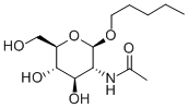 AMYL 2-ACETAMIDO-2-DEOXY-BETA-D-GLUCOPYRANOSIDE Struktur