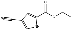 4-シアノ-1H-ピロール-2-カルボン酸エチル 化学構造式