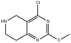 4-氯-5,6,7,8-四氢-2-(甲硫基)吡啶并[4,3-D]嘧啶, 944902-03-8, 结构式