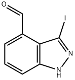 1H-Indazole-4-carboxaldehyde, 3-iodo-, 944904-44-3, 结构式