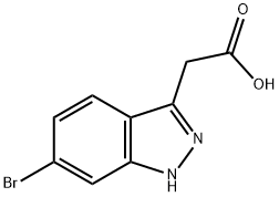 6-溴-1H-吲唑-3-乙酸 结构式