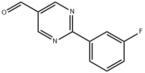 2-(3-Fluorophenyl)pyrimidine-5-carbaldehyde 化学構造式