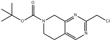 TERT-BUTYL 2-(CHLOROMETHYL)-5,8-DIHYDROPYRIDO[3,4-D]PYRIMIDINE-7(6H)-CARBOXYLATE Structure