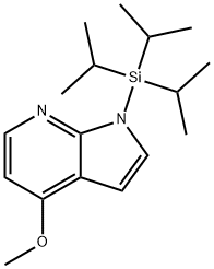 4-メトキシ-1-トリイソプロピルシラニル-1H-ピロロ[2,3-B]ピリジン 化学構造式