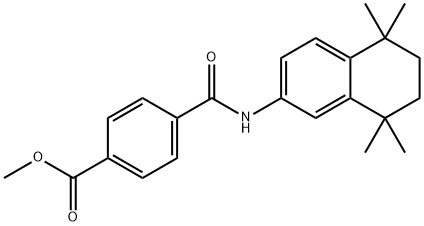 Methyl 4-((5,5,8,8-tetramethyl-5,6,7,8-tetrahydronaphthalen-2-yl)carbamoyl)benzoate Struktur
