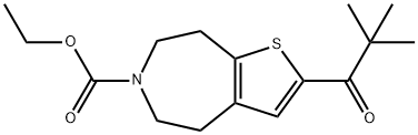 6-TERT-BUTYL 2-ETHYL 4,5,7,8-TETRAHYDROTHIENO[2,3-D]AZEPINE-2,6-DICARBOXYLATE 结构式