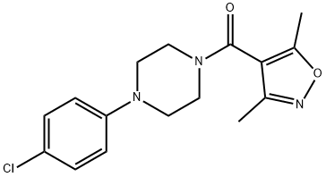 Methanone, [4-(4-chlorophenyl)-1-piperazinyl](3,5-dimethyl-4-isoxazolyl)- 结构式