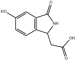 (5-HYDROXY-3-OXO-2,3-DIHYDRO-1H-ISOINDOL-1-YL)-ACETIC ACID Structure