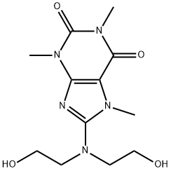 1H-Purine-2,6-dione, 3,7-dihydro-8-(bis(2-hydroxyethyl)amino)-1,3,7-tr imethyl-|