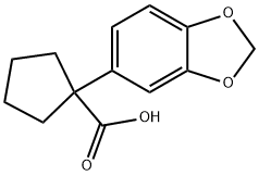 1-(BENZO[1,3]DIOXOL-5-YL)CYCLOPENTANECARBOXYLIC ACID Structure