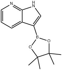 1H-Pyrrolo[2,3-b]pyridine, 3-(4,4,5,5-tetramethyl-1,3,2-dioxaborolan-2-yl)- Struktur