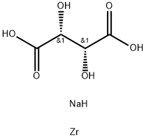 [R-(R*,R*)]-tartaric acid, sodium zirconium salt Struktur