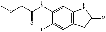 Acetamide,  N-(5-fluoro-2,3-dihydro-2-oxo-1H-indol-6-yl)-2-methoxy- Struktur