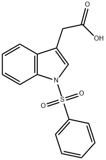 2-(N-phenylsulfonyl-1H-indol-3-yl)acetic acid,945401-04-7,结构式
