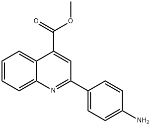2-(4-アミノフェニル)キノリン-4-カルボン酸メチル 化学構造式