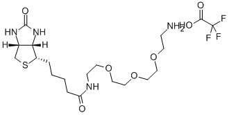 N-{2-[2-(2-(2-Aminoethoxy)ethoxy)ethoxy]ethyl}biotinamide  trifluoroacetate  salt 结构式