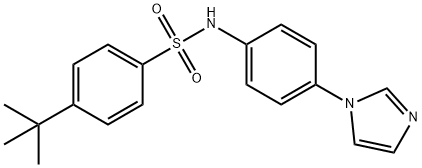[4-t-Butylphenyl]-N-(4-imidazol-1-yl  phenyl)sulfonamide,  Benzenesulfonamide,  4-(1,1-dimethylethyl)-N-[4-(1H-imidazol-1-yl)phenyl]- Struktur