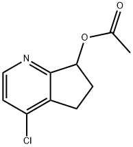 4-chloro-6,7-dihydro-5H-cyclopenta[b]pyridin-7-yl acetate Struktur