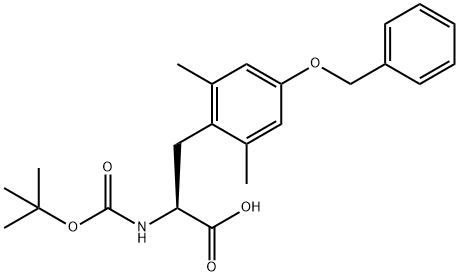 (S)-3-(4-BENZYLOXY-2,6-DIMETHYL-PHENYL)-2-TERT-BUTOXYCARBONYLAMINO-PROPIONIC ACID 化学構造式