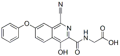 Glycine,  N-[(1-cyano-4-hydroxy-7-phenoxy-3-isoquinolinyl)carbonyl]- Structure