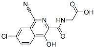 Glycine,  N-[(7-chloro-1-cyano-4-hydroxy-3-isoquinolinyl)carbonyl]- 结构式