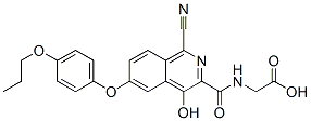 945739-93-5 Glycine,  N-[[1-cyano-4-hydroxy-6-(4-propoxyphenoxy)-3-isoquinolinyl]carbonyl]-