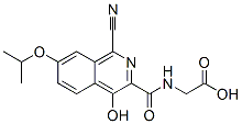 Glycine,  N-[[1-cyano-4-hydroxy-7-(1-methylethoxy)-3-isoquinolinyl]carbonyl]- Structure