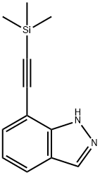 7-三甲基硅基炔基-1H-吲唑, 945761-98-8, 结构式
