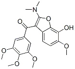 Methanone,  [2-(dimethylamino)-7-hydroxy-6-methoxy-3-benzofuranyl](3,4,5-trimethoxyphenyl)- 结构式