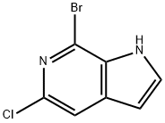 7-BROMO-5-CHLORO-1H-PYRROLO[2,3-C]PYRIDINE,945840-69-7,结构式