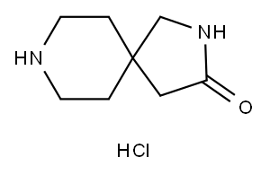 2,8-二氮杂螺[4.5]癸-3-酮盐酸盐 结构式