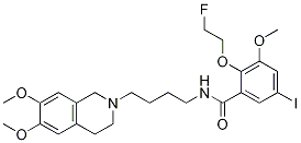 BenzaMide, N-[4-(3,4-dihydro-6,7-diMethoxy-2(1H)-isoquinolinyl)butyl]-2-(2-fluoroethoxy)-5-iodo-3-Methoxy- 结构式