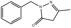 1-ベンジル-3-メチル-2-ピラゾリン-5-オン 化学構造式