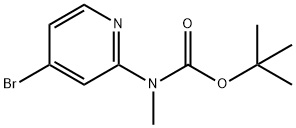 (4-溴吡啶-2-基)(甲基)氨基甲酸叔丁酯 结构式