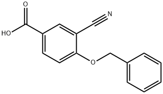 4-(benzyloxy)-3-cyanobenzoic acid Struktur