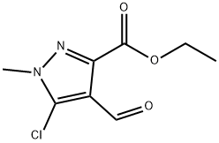 5-氯-4-甲酰基-1-甲基-1H-吡唑-3-羧酸乙酯, 946061-21-8, 结构式