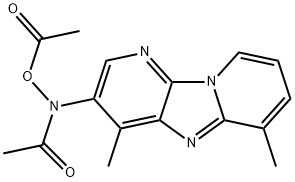 3-(N-acetoxy-N-acetylamino)-4,6-dimethyldipyrido(1,2-a-3',2'-d)imidazole 结构式