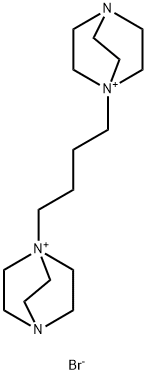 1,1'-(ブタン-1,4-ジイル)ビス[4-アザ-1-アゾニアビシクロ[2.2.2]オクタン]ジブロミド 化学構造式