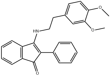 3-[(3,4-dimethoxyphenethyl)amino]-2-phenyl-1H-inden-1-one 结构式