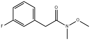 2-(3-氟苯基)-N-甲氧基-N-甲基乙酰胺 结构式