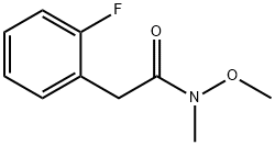 2-(2-FLUOROPHENYL)-N-METHOXY-N-METHYLACETAMIDE 化学構造式