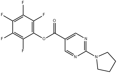Pentafluorophenyl 2-pyrrolidin-1-ylpyrimidine-5-carboxylate 97% Struktur