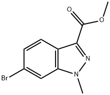 6-ブロモ-1-メチル-1H-インダゾール-3-カルボン酸メチル 化学構造式