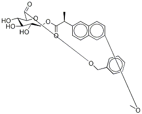(S)-Naproxen Acyl-β-D-glucuronide Benzyl Ester 结构式
