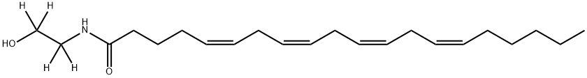 N-(2-Hydroxyethyl-1,1,2,2-d4)-5Z,8Z,11Z,14Z-eicosatetraenamide Structure