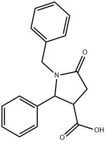 1-BENZYL-5-OXO-2-PHENYL-PYRROLIDINE-3-CARBOXYLIC ACID Structure