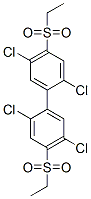 4,4'-bis(ethylsulfonyl)-2,2',5,5'-tetrachlorobiphenyl 结构式