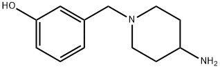 3-[(4-アミノピペリジン-1-イル)メチル]フェノール 化学構造式
